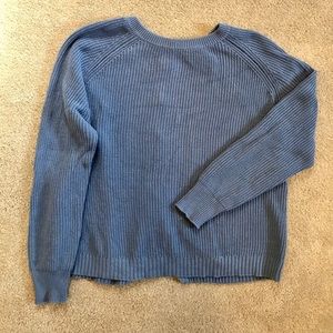 Ribbed sweater with zipper detail
